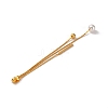 Brass with ABS Plastic Imitation Pearl Charm Ear Nuts LS-KK-G510-11G-2