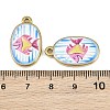Printed 304 Stainless Steel Enamel Pendants SA-CBA1ED9-22G-01-3