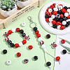 130Pcs Printed Wood Beads WOOD-PA0001-40-4