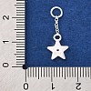 925 Sterling Silver Clear Cubic Zirconia Tassel Pendants STER-A032-04A-S-3
