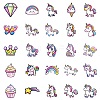 50Pcs Cartoon Unicorn Paper Sticker STIC-C012-03-4