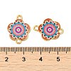 Printed Alloy Enamel Connector Charms ENAM-N056-200G-3