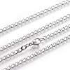 304 Stainless Steel Curb Chain Necklaces NJEW-E143-06P-2