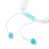 Natural Malaysia Jade & Howlite Braided Bead Bracelets Set with Alloy Tortoise BJEW-JB08065-01-5