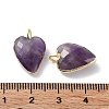 Natural Amethyst Pendants G-G012-11G-08-4