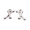 Platinum Plated Alloy Letter Pendants LS-PALLOY-J718-01P-X-1