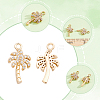 10Pcs Brass Micro Pave Cubic Zirconia Pendants KK-BBC0028-15-6