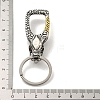 Tibetan Style 316 Surgical Stainless Steel Fittings with 304 Stainless Steel Key Ring FIND-Q101-22AS-3