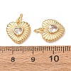 Valentine's Day Brass Pave Cubic Zirconia Charms CU-K002-44G-B-3