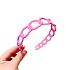 Plastic Curb Chains Shape Hair Bands OHAR-PW0003-188I-1