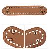 PU Leather Oval Long Bottom for Knitting Bag FIND-WH0043-56B-4
