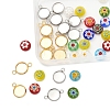 16Pcs 4 Styles Stainless Steel Pendant Cabochon Settings STAS-FS0001-79-3