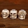 Halloween Skull Resin Candlestick PW-WG61B8F-02-1