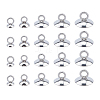 100Pcs 5 Style 304 Stainless Steel Bead Cap Pendant Bails STAS-CJ0001-151-3