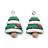 Christmas Theme Opaque Resin Pendants RESI-N039-97-2