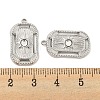 304 Stainless Steel Rhinestone Pendants STAS-P356-40P-3