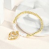Brass Micro Pave Cubic Zirconia Charm Bracelets for Women LS-BJEW-M050-02G-03-2