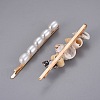Iron Hair Clip and Stud Earrings Jewelry Sets SJEW-E331-07-3