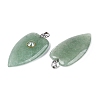 Natural Green Aventurine Pendants G-Q601-47F-2