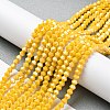 Opaque Solid Color Electroplate Glass Beads Strands EGLA-A039-P4mm-A04-4