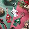 3Pcs Cotton Christmas Trees Pendant Decoration HJEW-JM03830-1