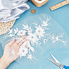 Polyester Embroidery Sew on 3D Flower Appliques DIY-WH0304-717-3