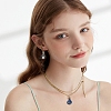 50Pcs 10 Styles Rack Plating Alloy Enamel Pendants ENAM-CJ0003-10-8
