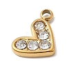 304 Stainless Steel with Rhinestone Pendants STAS-Z179-30G-2
