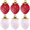 40Pcs 2 Colors Transparent Glass Pendants GLAA-SC0002-93-7