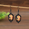 Zinc Alloy Glass Dangle Earrings FS-WG599E5-03-1