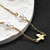 304 Stainless Steel Butterfly Link Bracelets BJEW-C098-01C-G-2