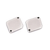 Tarnish Resistant Smooth Surface Stainless Steel Rhombus Stamping Blank Tag Links connectors LS-STAS-R064-72-2