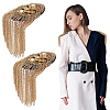 2Pcs Iron Tassel Chain Shoulder Epaulettes DIY-HY0003-62G-1
