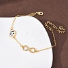Sports Brass Micro Pave Cubic Zirconia Infinity Link Bracelets LS-BJEW-D386-01E-G-1