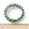 Bicone Natural Green Aventurine Beads Stretch Bracelets for Women Men BJEW-C097-05D-5