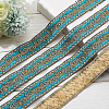 Ethnic Embroidery Polyester Flat Ribbons OCOR-WH0060-38A-4