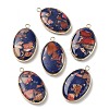 Dyed Synthetic Imperial Jasper Pendants G-D337-03E-G-1