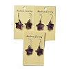 Natural Amethyst Star Dangle Earrings EJEW-I315-03P-10-3