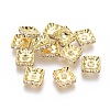 Brass Middle East Rhinestone Spacer Beads RSB075-10mm-01G-2