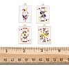 8Pcs 4 Styles Rack Plating Alloy Enamel Pendants ENAM-FS0002-73-5