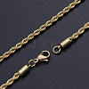 304 Stainless Steel Rope Chain Necklaces NJEW-T012-03-66-G-1