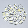 Spray Painted Glass Cabochons G-T122-27C-1