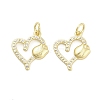 Brass Micro Pave Cubic Zirconia Pendants KK-H527-02C-G-1