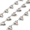 304 Stainless Steel Heart Link Chains CHS-G042-04P-1