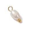 Natural Freshwater Pearl Potato Charms PALLOY-JF03202-01-4