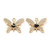 Rack Plating Brass Micro Pave Cubic Zirconia Pendants KK-M280-13G-02-1