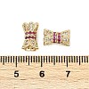 Brass Micro Pave Cubic Zirconia Screw Clasps KK-H202-15G-3