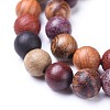 Natural Wood Beads Strands X-WOOD-F008-07-B-3