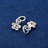 Brass Micro Pave Cubic Zirconia Charms KK-C071-10S-2