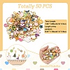 50Pcs Alloy Enamel Pendant Decorations HJEW-YW00386-2